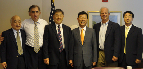 Harim Chairman Kim and colleagues meet with NCC staff. 